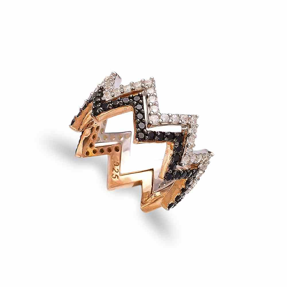 Zigzag Modern Ring Wholesale Handmade 925 Sterling Silver